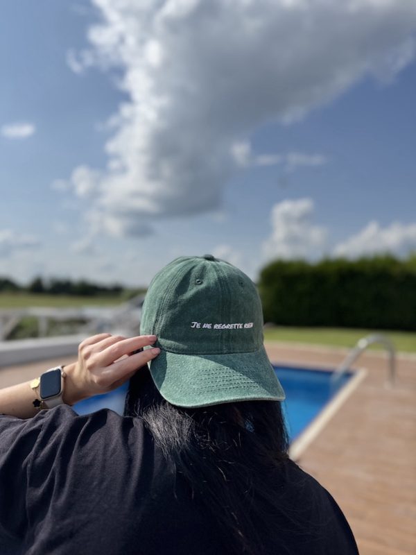 Sapca washed green din bumbac, model vintage - imagine 3