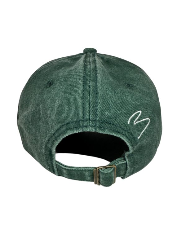 Sapca washed green din bumbac, model vintage - imagine 2